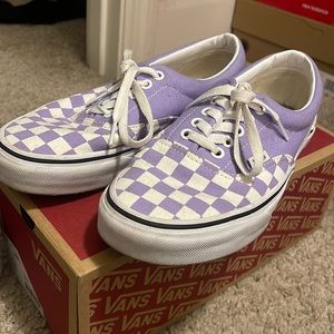 Checkerboard Purple Authentic Shoe Style Vans